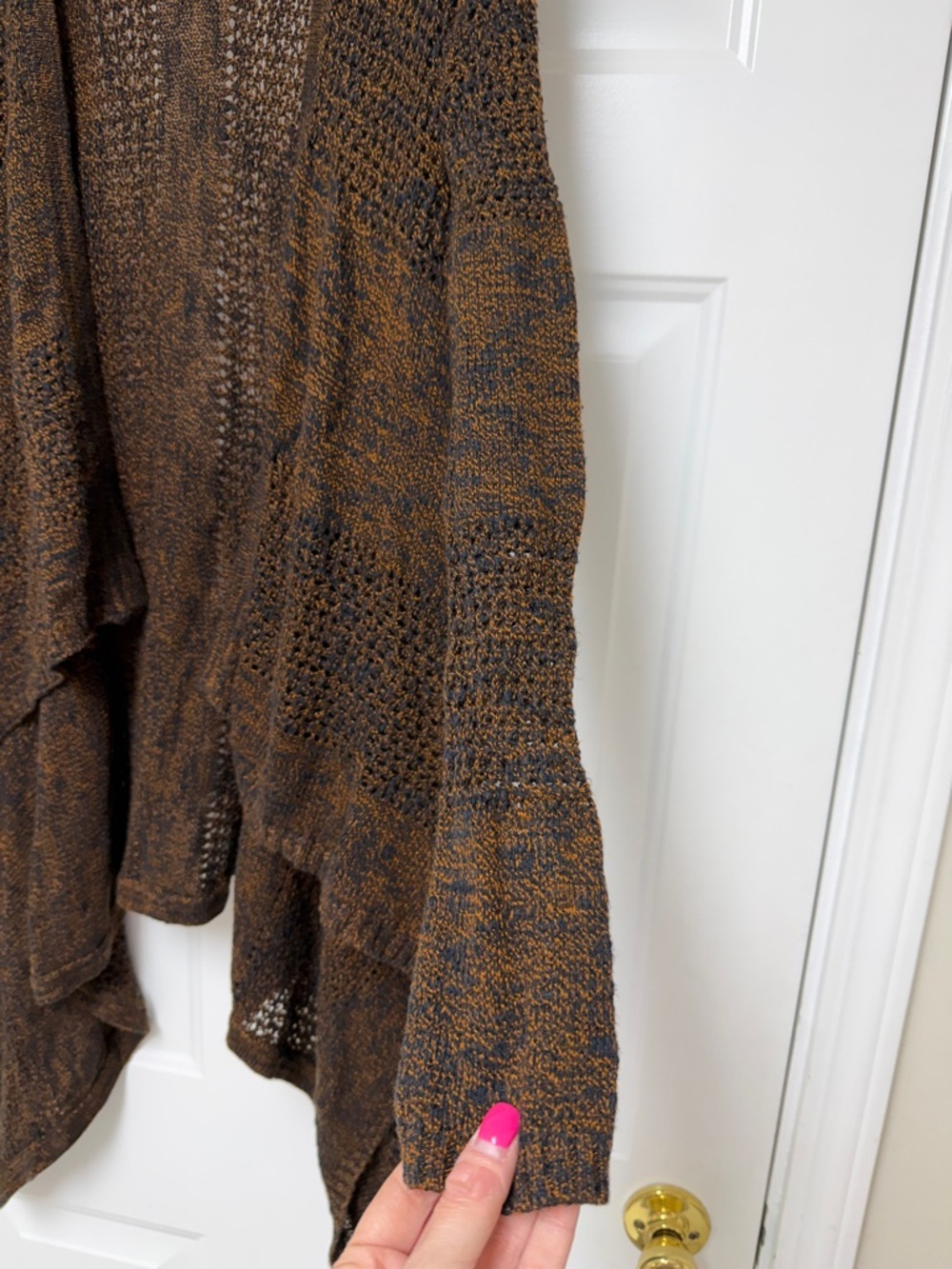 Mossimo Supply Co. Brown Open-Front Knit Draped Vest - Picture 2 of 4